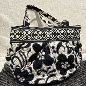 Vera Bradley Black and White Floral Tote